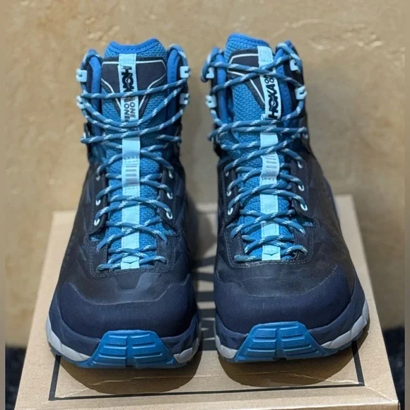 Hoka Womens Kaha GTX Trekking Hiking Boots Gore-Tex Lightweight Navy Blue - Picture 5 of 10